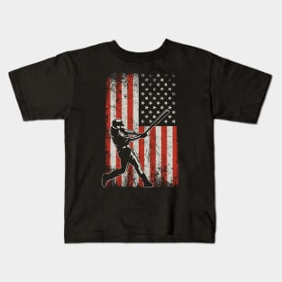 USA Baseball Flag Kids T-Shirt